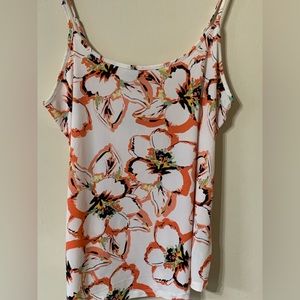🦋4x20 NWOT The Limited Floral Print Camisole in orange Sleeveless Tops. Size M